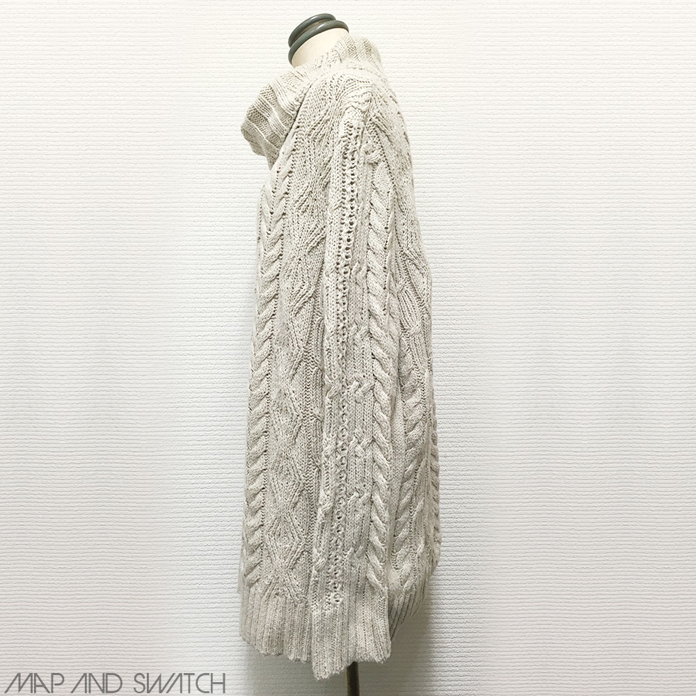 Cowlneck Cable Pattern Knit