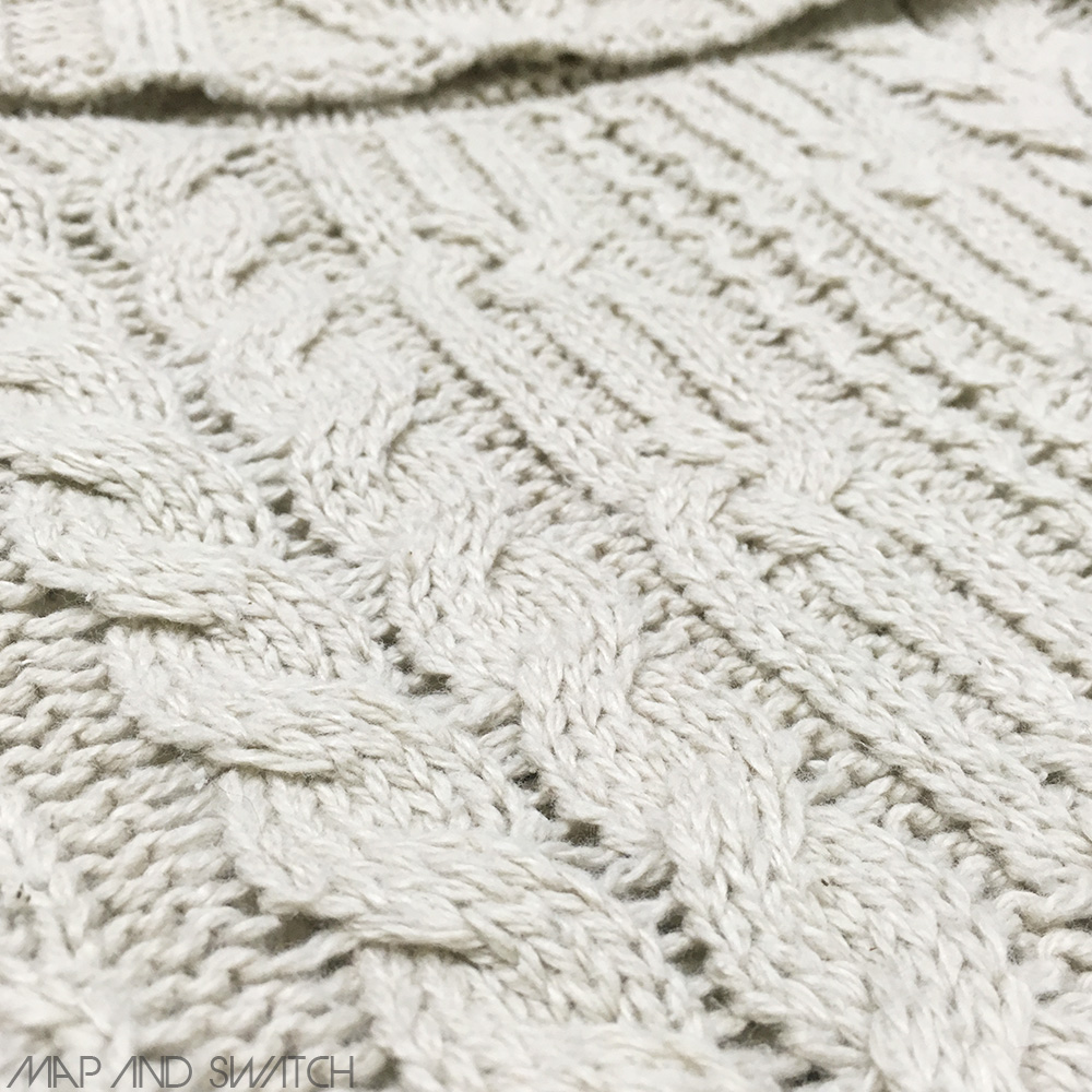 Cowlneck Cable Pattern Knit