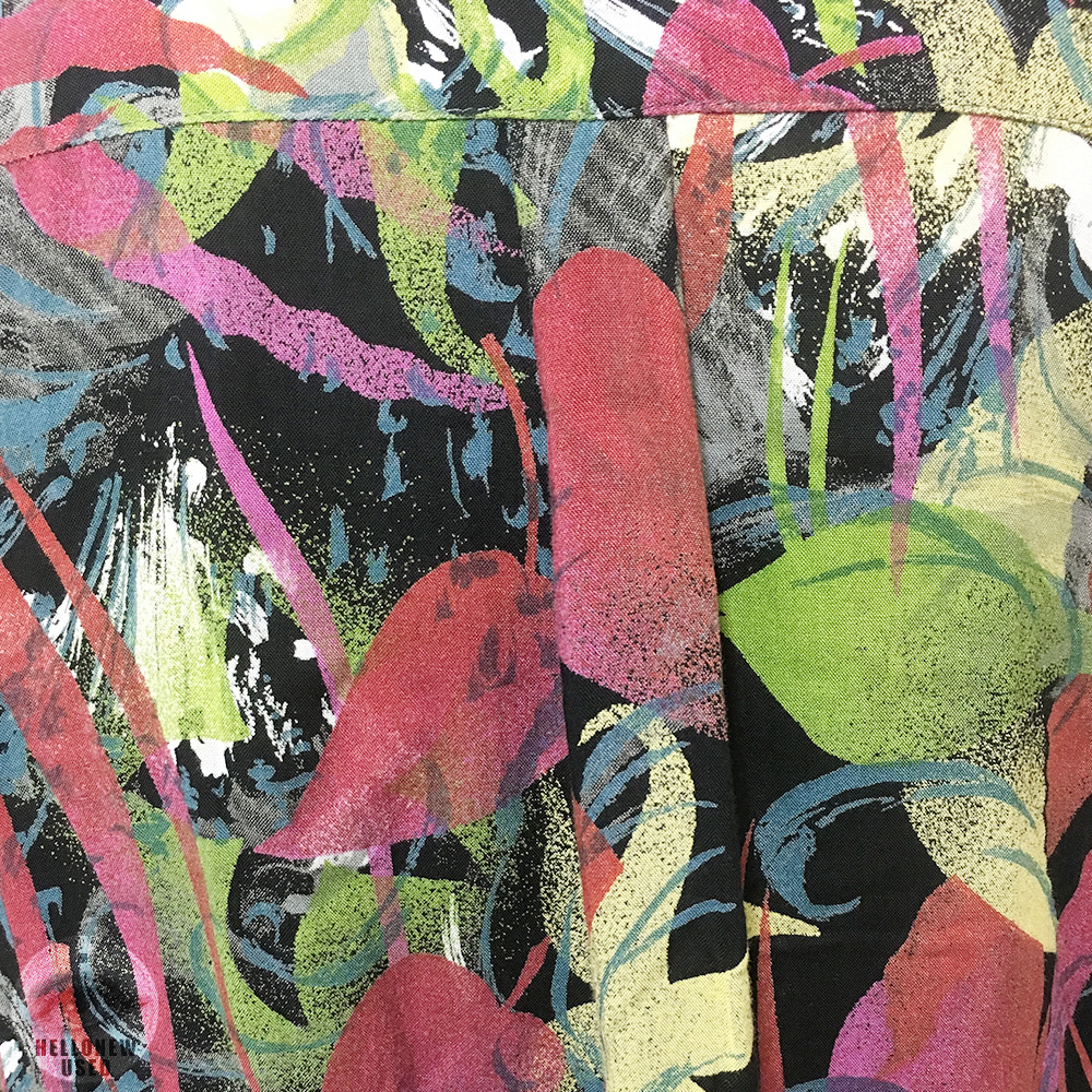 Botanical Pattern Rayon Shirt